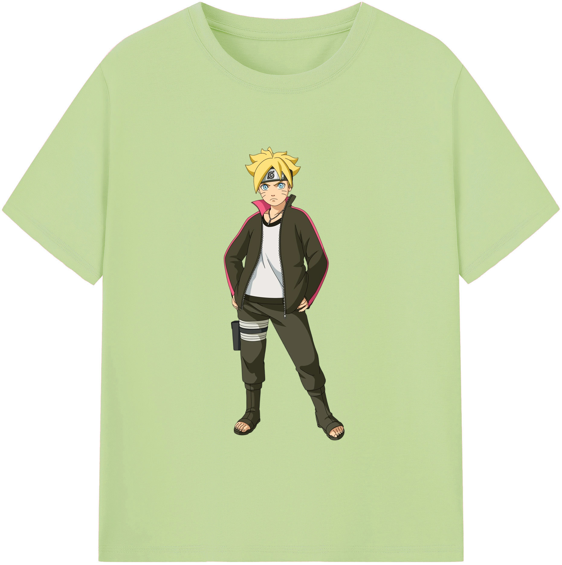 （画像用） NARUTO -ナルト- うずまき ボルト Uzumaki Boruto 綿100％半袖Tシャツ（フロントプリント）